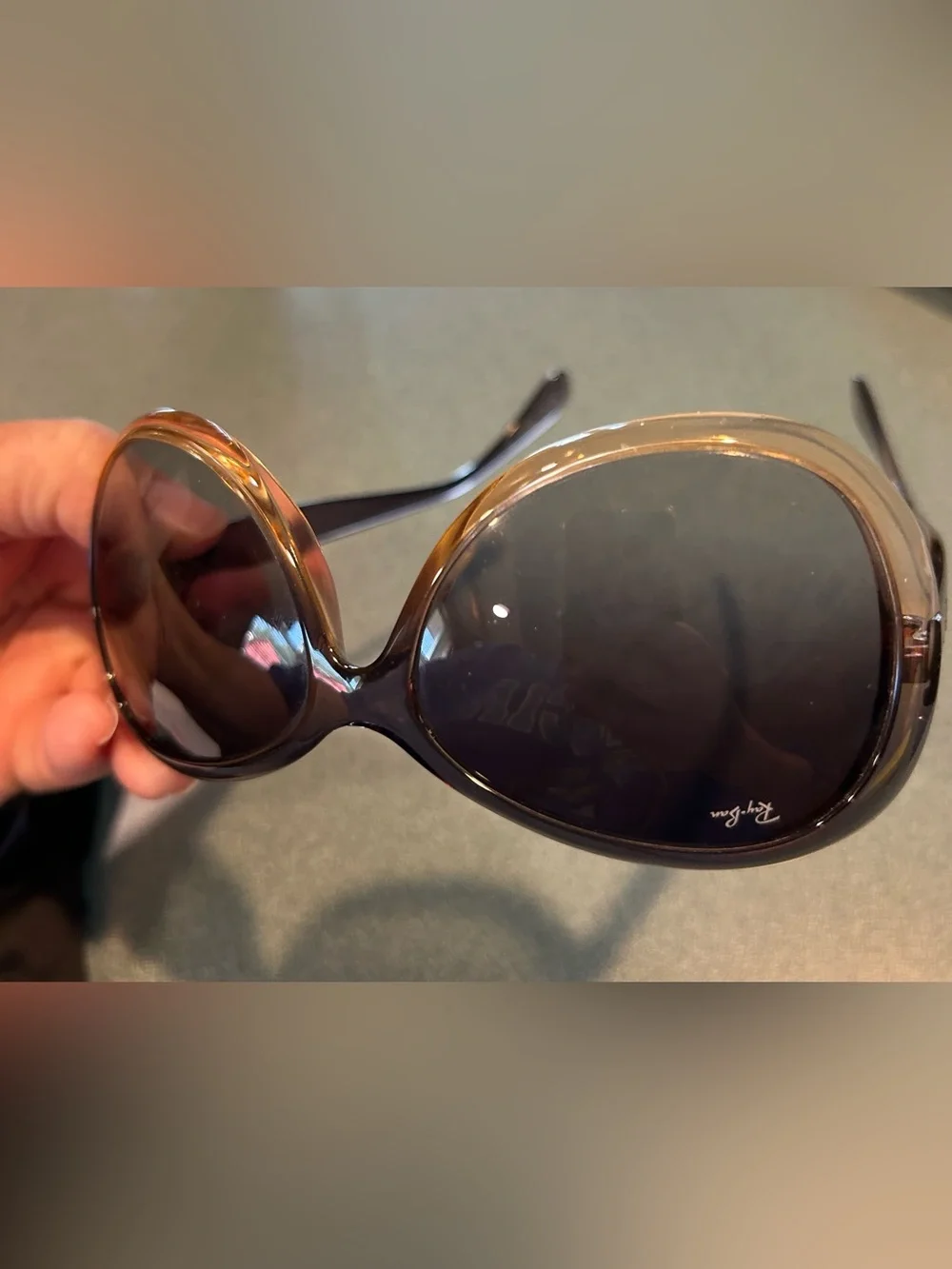 Ray-Ban Women’s Black to Brown Gradient Oversized Sunglasses